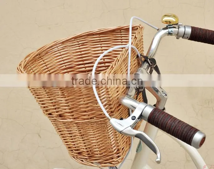 ECO-friendly wicker bicycle basket