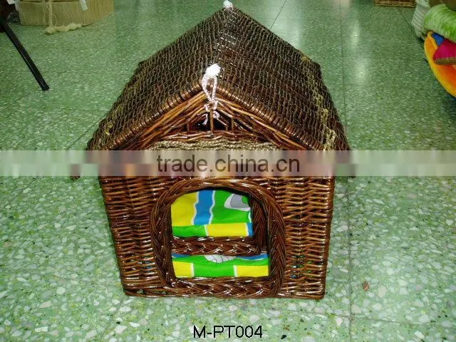 Exquisite and durable wicker pet cage , wicker cat carrier