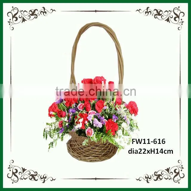Honey willow miniature flower basket