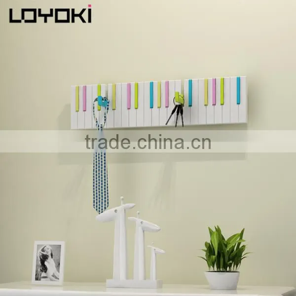 ECO CIRCLE wall hooks cute design piano shape wall shelf home wall decor