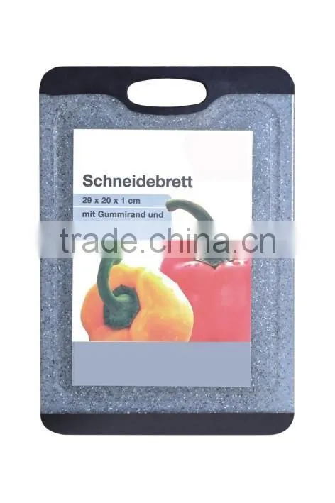 Useful rectangle plastic cutting board with handle