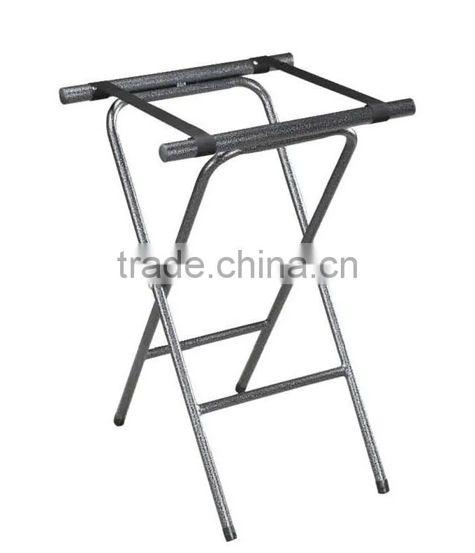 Black color folding luggage rack stainless steel