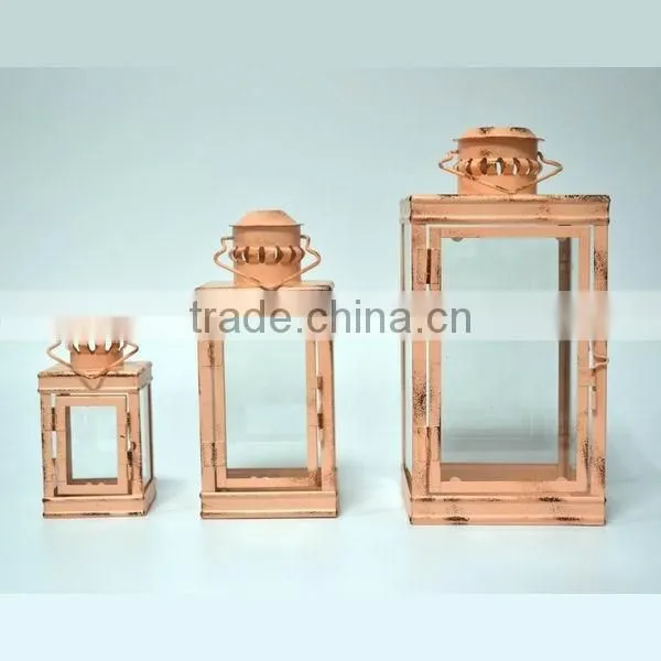 Orange metal lantern