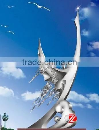 Beautiful 304 stainless steel swan sculpture