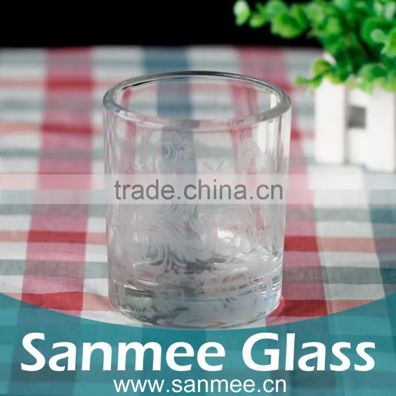 Round Gift Set Glass Jar Glass Scented Candle Holder