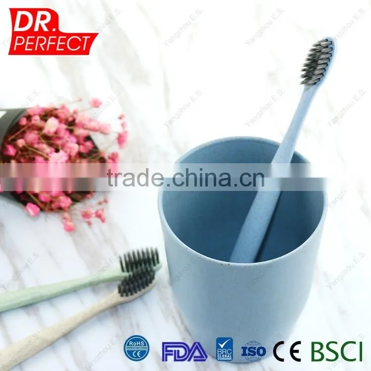 2017 the latest degradable eco-friendly wheat straw manufacture large quantity ordered environmental toothbrush