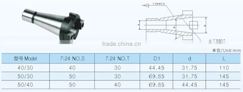 7:24 To 7:24 Adapter Sleeves DIN2080 Adapter Sleeves