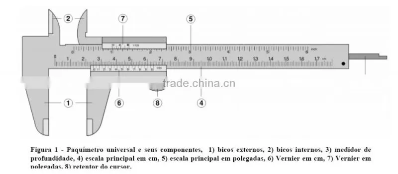 Four-usage Self-locking Vernier Caliper 0-150mm/0-6"