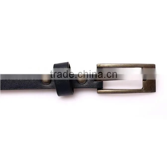 Wholesale rivets decorated pin buckle sex girl thin PU waist belt adjustable eyelets belts