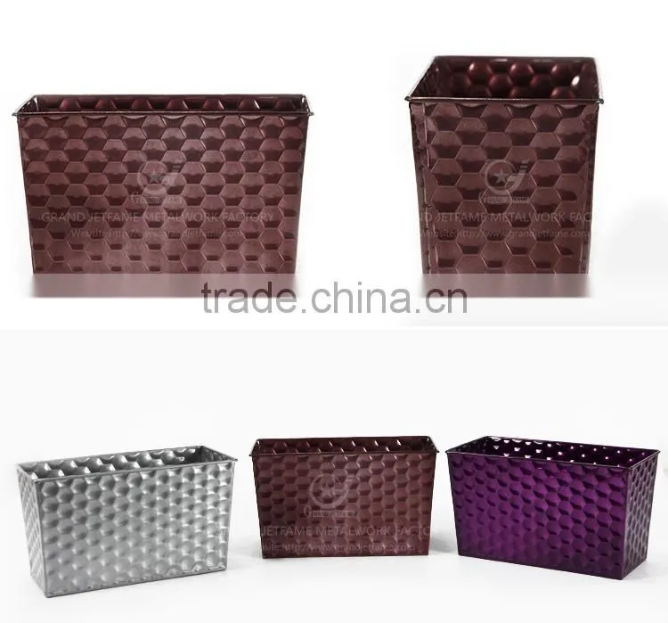 OEM wholesale garden embossing water plants in pots decoration the flower pot