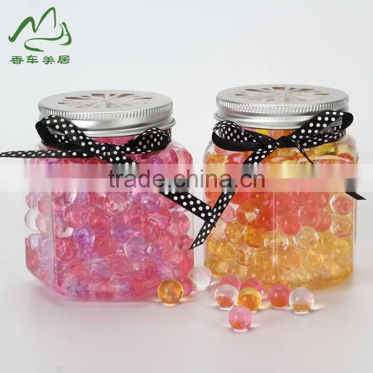 Yellow color glass water beads used in office