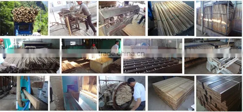 Carbonized bamboo decking for commercial use decoration application