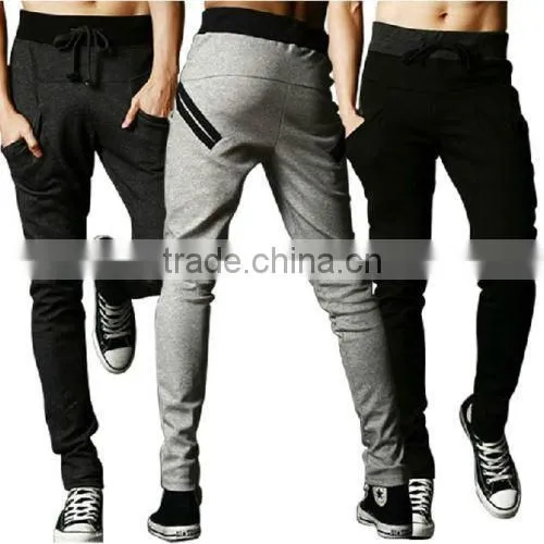 casual wholesale custom men's cotton blank Training running Track thick sweatpants Jogger Sports pants in 2015 winter/autumn