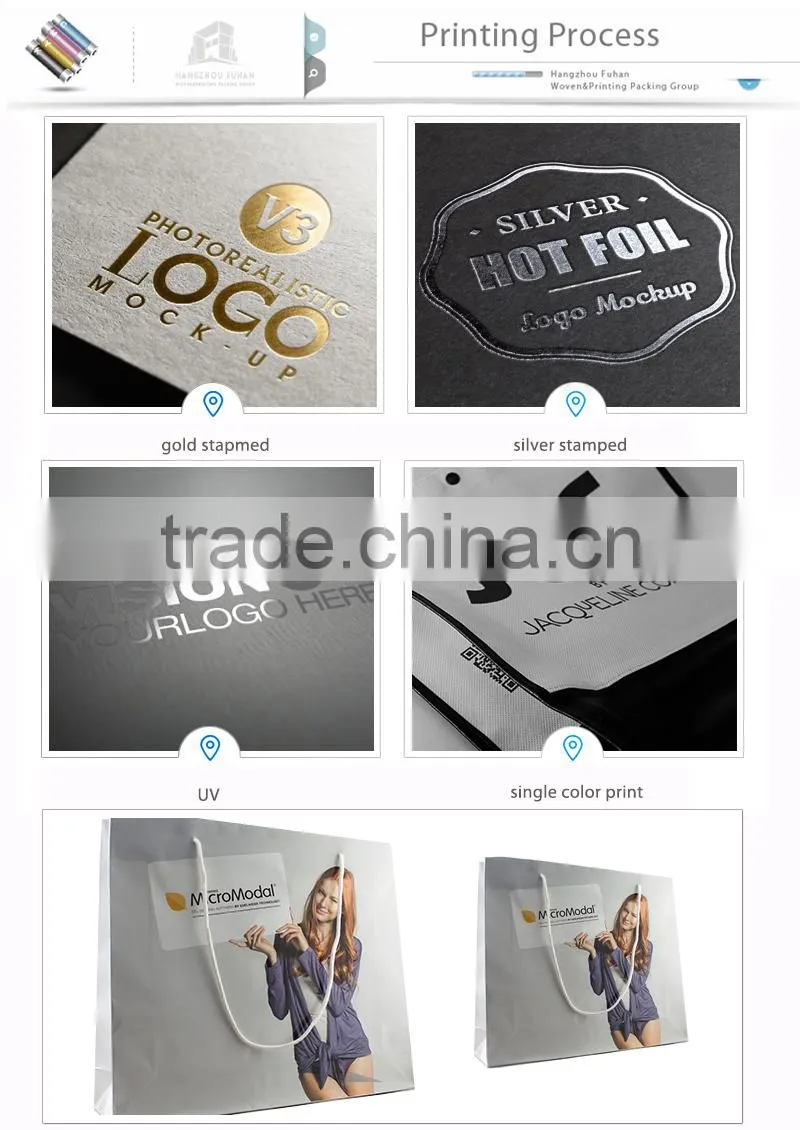 Custom Beautiful Shopping Paper Bag for Costume
