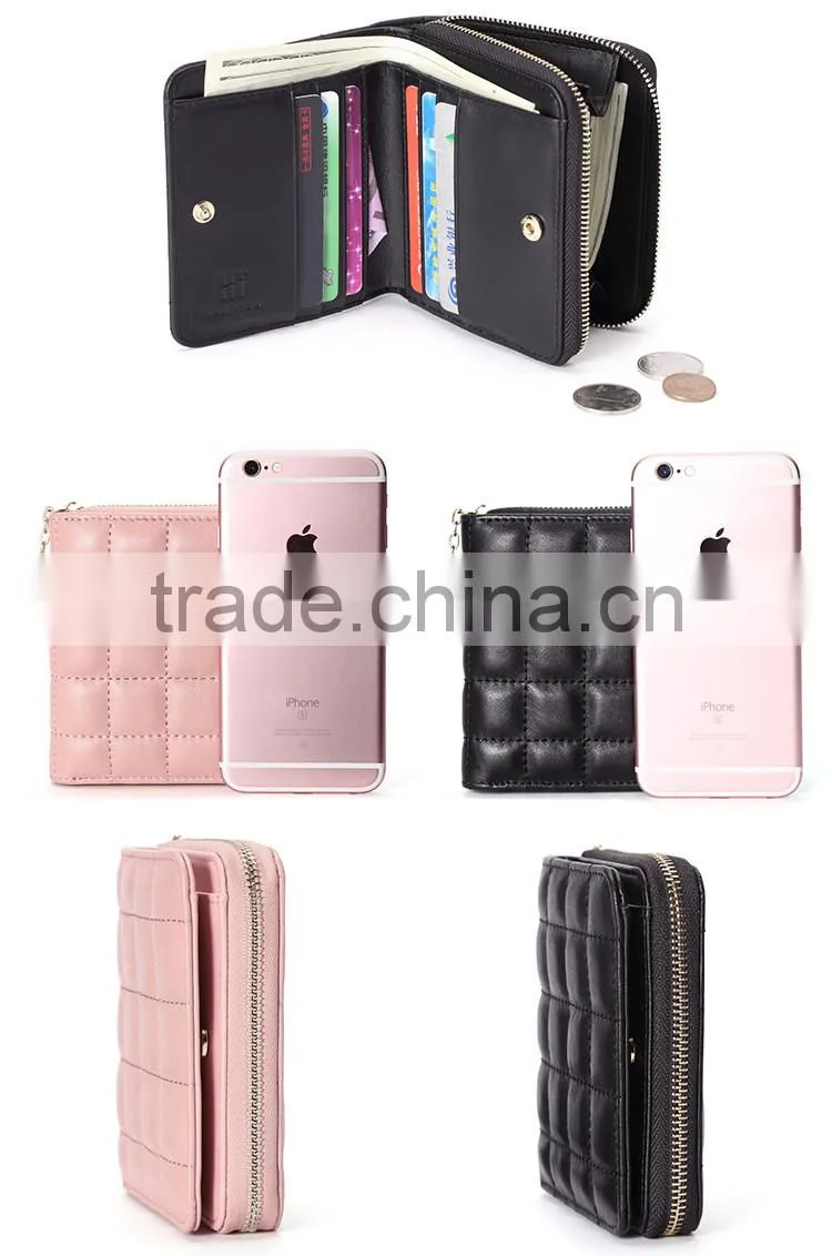 Classic Leisure Ladies Mini Card Wallets Best Selling Fashion Women Sheep Skin Leather Wallet For Sale