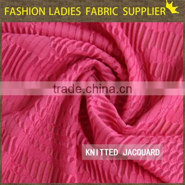 shaoxing textile New arrivals! poly/sp jacqaurd fabric,garments fabric,ladies' wearing dress fabric jacquard knitting fabric