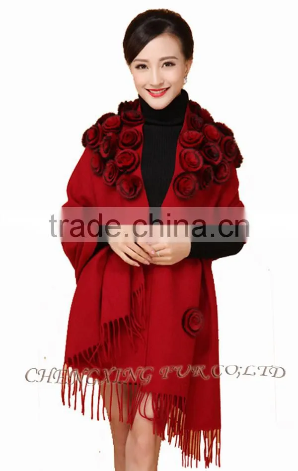 CX-B-P-37B Ladies Fashion Cashmere Fringes For Shawls