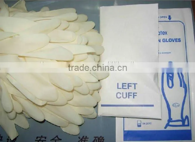 disposable latex examination glove medium size(semi poedered)for medical purpose /cheap glove/white glove