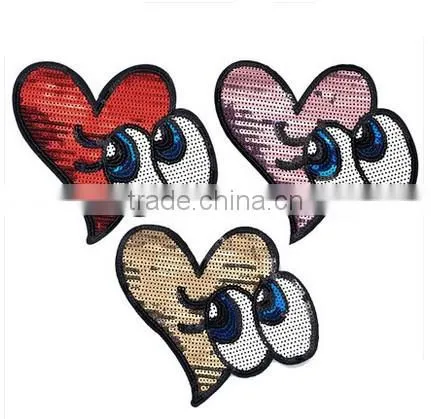 fashion design bling reversible sequin designs embroidery patch for garment