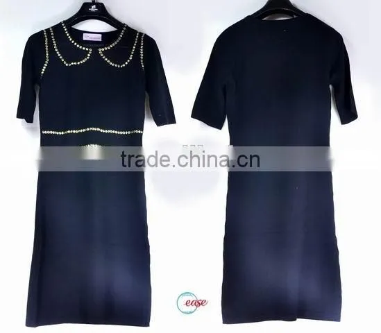 2016 lady black elegant evening club dress