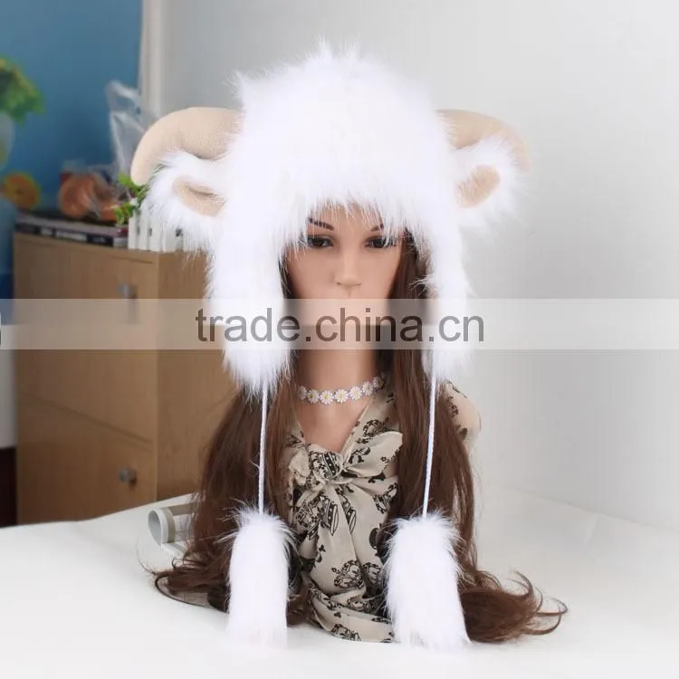 2016 Faux Fur Winter Hats Animal Hats Plush Animal Hat
