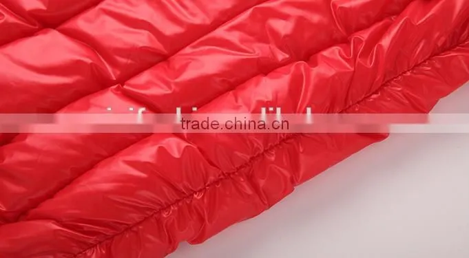 custom made children casual long duck down jacket/design kids girls lightweight feather filled down wear
