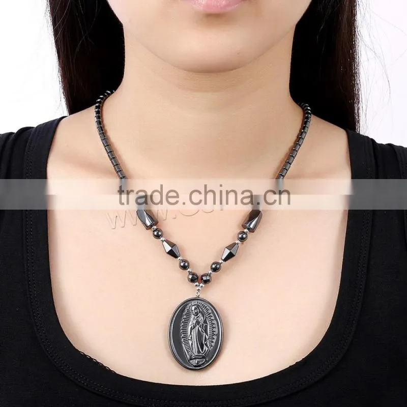 Hematite Necklace with Natural Black Obsidian necklace india new products beautiful girl necklace