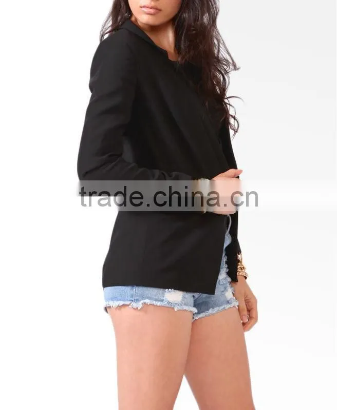Longline Notched Lapel Blazer