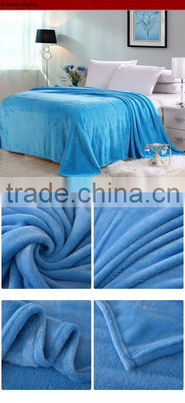 Bed sheet flannel blanket plush baby blanket gray