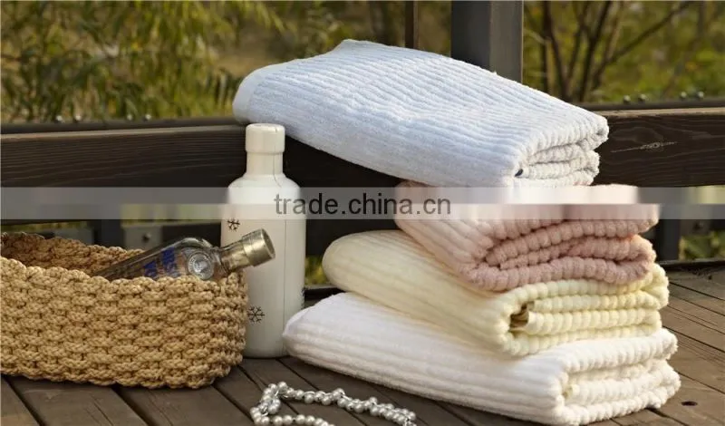 wholesale high quality cotton terry piano key jacquard bath towel
