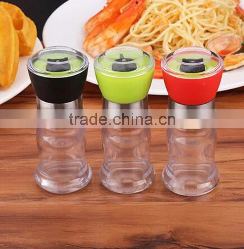 Factory supplier Mini glass salt and pepper grinder set
