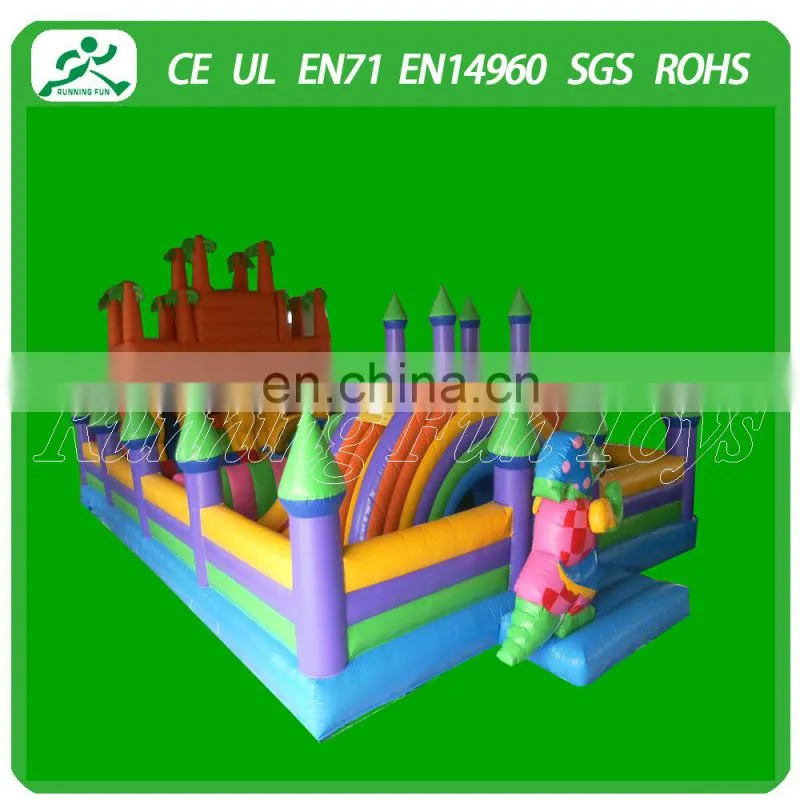 New design clown inflatable fun city for outdoor games