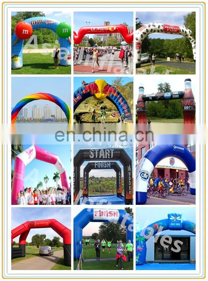 The Most Attractive 0.6mm Thickness PVC Tarpaulin Inflatable Arch , Inflatable Event Archway, Inflatable Finish Arch