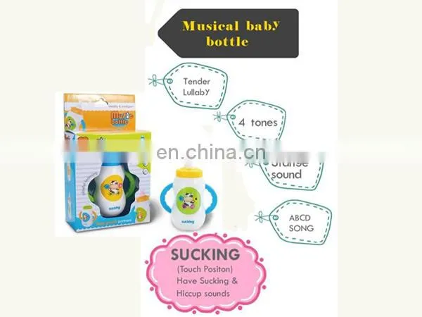 New plastic toys for kids cute bottle toys kids with music and light