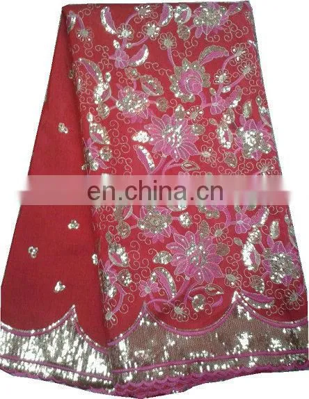sequin flower george lace silk fabric(PG14017) liturgical lace fabric