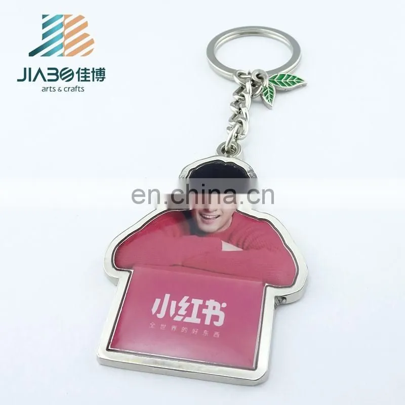 promotional custom made metal keychain print with epoxy