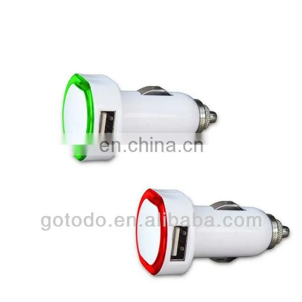 2017 led Light dual 1A 3.1A USB car charger for mobile phone