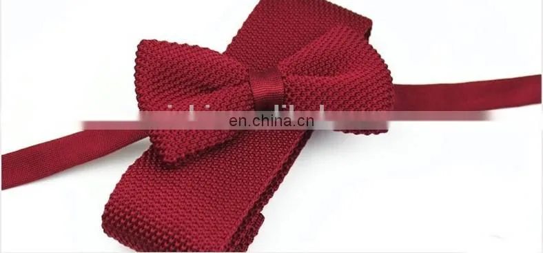 plain color knitted bowtie