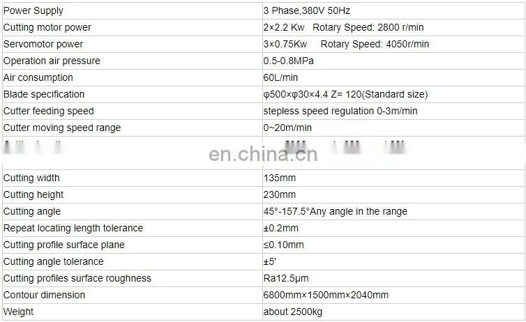 Good quality cnc double head cutting saw