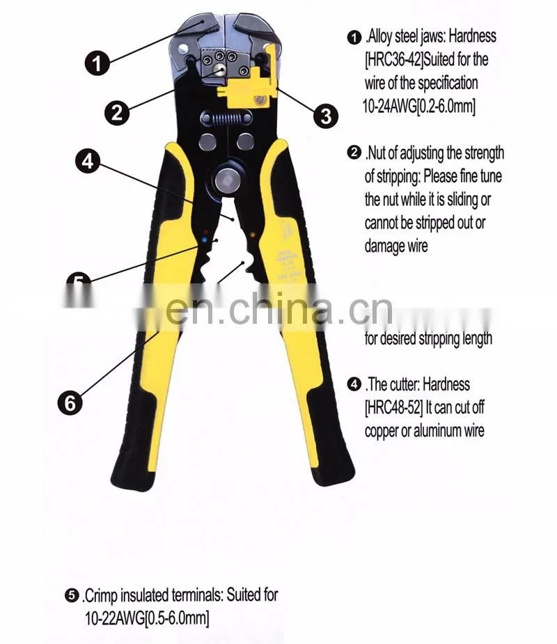 High class Multifunctional automatic stripping pliers Cable wire Stripping, Cutting and Crimping Pliers