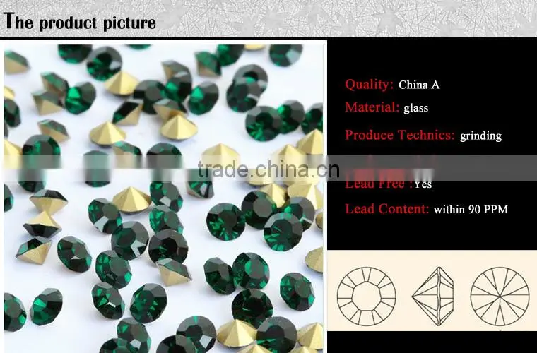 0522C China exporter point back rhinestone flat back, round point back rhinestone factory, cheap crystal point back wholesaler