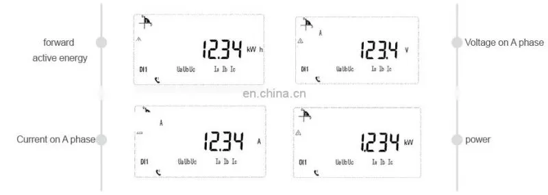 Multi tariff three phase electric meter din rail watt kwh power meter ADL3000-E/F