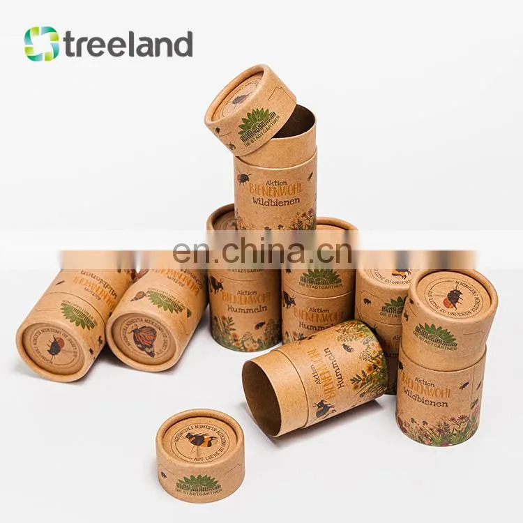 Recycled Eco Friendly Paper Jar With Wax Oil Proof Paper Tube Packaging