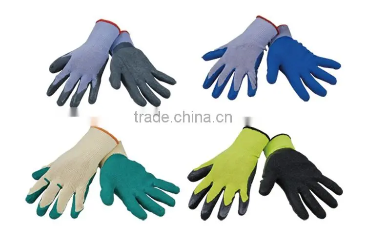 High Quality 21 Gauge Crinkle Latex Gloves With Design LG049
