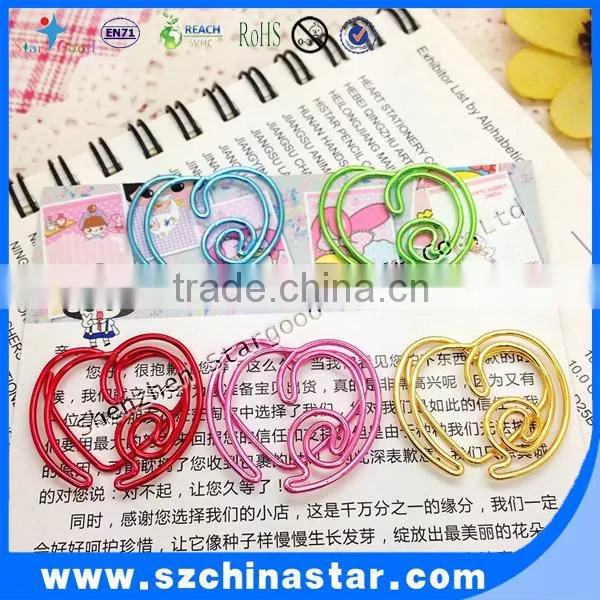 Plastic box with shapes steel wire plated Ni paper clip