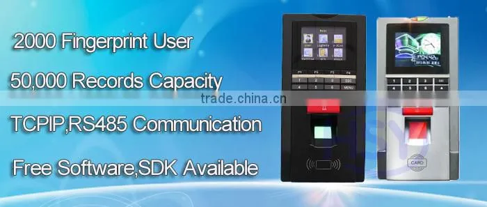 Fingerprint Recognition Door Access Time Attendance and RFID Card Access Control System