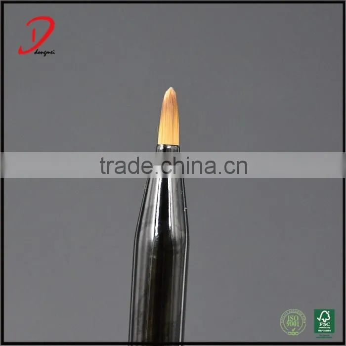 Wholesale Private Label OEM Black Metal Handle Retractable Lip Brush
