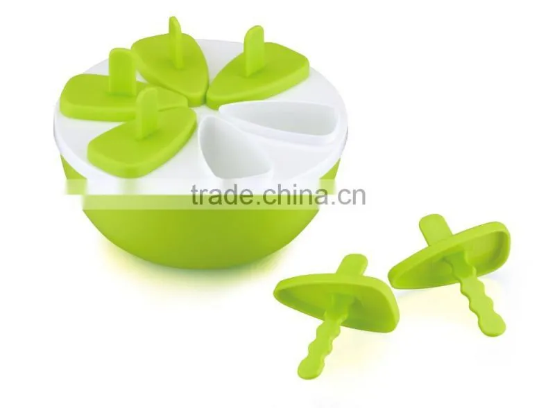6 X Ice Mold Maker Orange shap ice cube tray Popsicle Mold