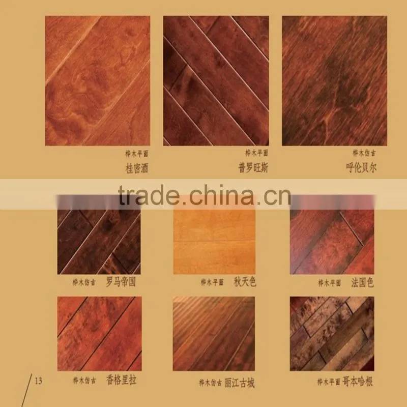 Hot Sale Poplar Antique Engineered Solid Wood Flooring None Smell