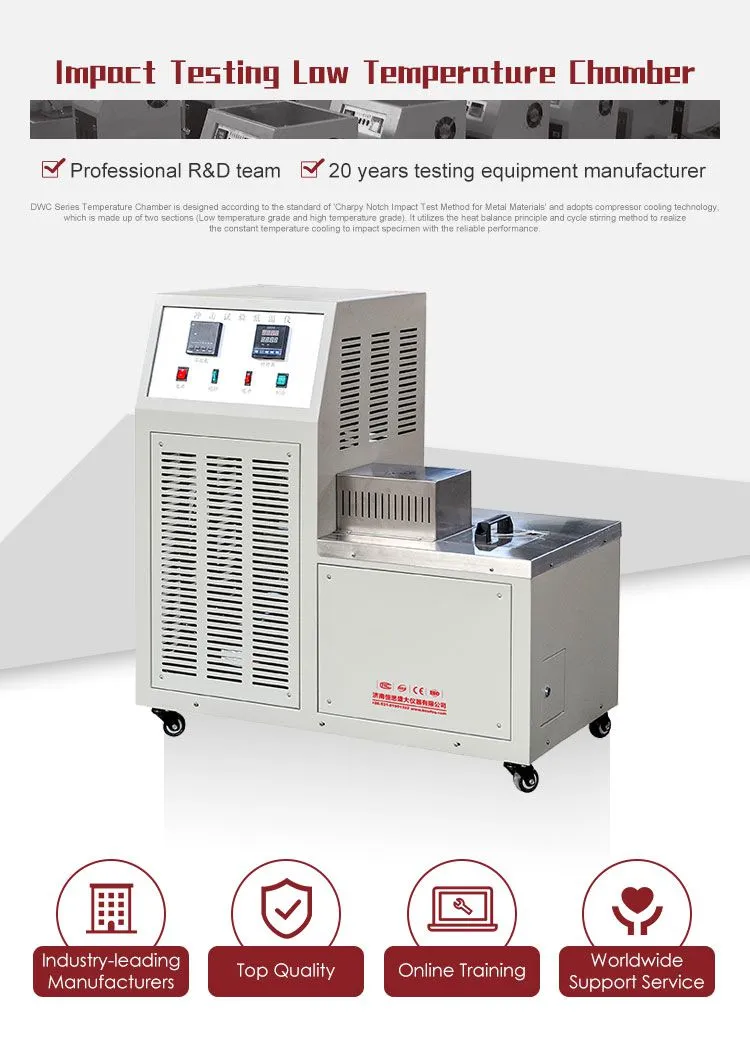 DWC 40/60/80/100 Low Temperature Chamber for Charpy Impact Test + Cooling Chamber+Chiller+Cooling Bath